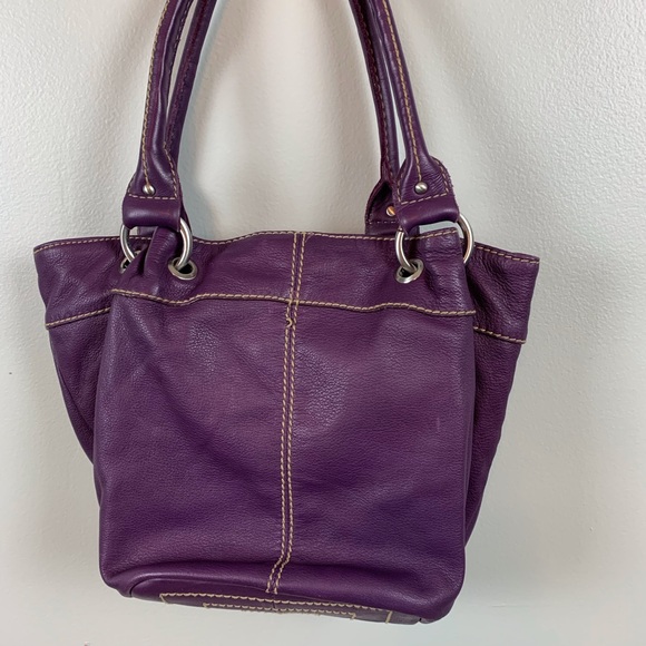 Tignanello purple leather handbag - Picture 2 of 6